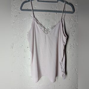 Rachel Zoe Dusty Pink Flowy Fairy Cami With Lace Trim